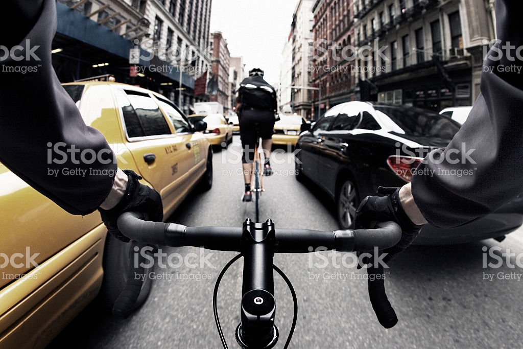 Biking in NY street