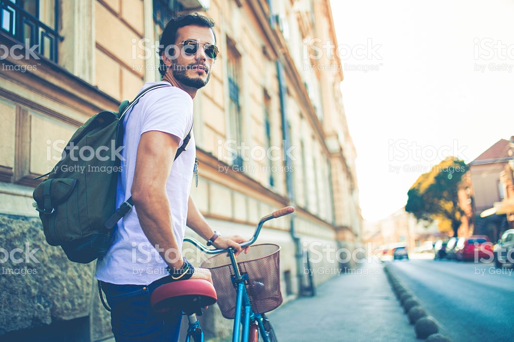 man with a bike