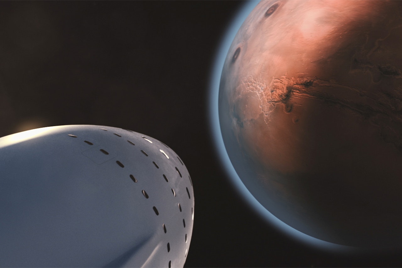 Artist S rendering of the approach to Mars